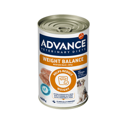 ADVANCE VETERINARY DIET DOG WEIGHT BALANCE MEDIUM/MAXI 400G - KONSERV KESKMISE JA SUURTE TÕUGU KOERTELE KAALU KONTROLLIKS