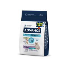 ADVANCE CAT STERILIZED HAIRBALL 8+2 кг - полнорационный сухой корм для стерилизованных взрослых кошек с проблемами пищеварения и образованием комков шерсти в желудочно-кишечном тракте. С индейкой и ячменем.