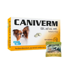 Bioveta Caniverm 0,175g ussidevastane vahend kassidele ja koertele 1gb