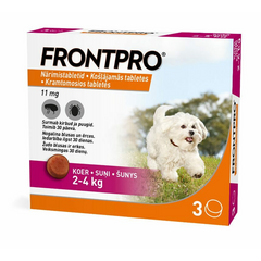 FRONTPRO 11MG KOŠĻ TABL SUŅIEM (2-4KG) S N1 (1 tablete)