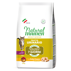 NATURAL TRAINER CAT SPECIAL NUTRITION URINARY WITH CHICKEN 1.5 KG - täielik dieettoit täiskasvanud kassidele, omadustega, mis vähendavad struviidikivide taastekkimist.