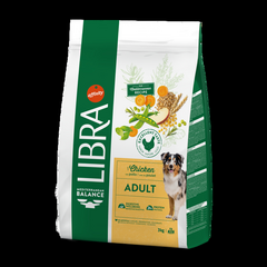 LIBRA DOG ADULT CHICKEN 3 KG - KESKMISTE JA SUURTE TÕUGUDE TÄISKASVANUD KOERTELE, KANALIHAGA