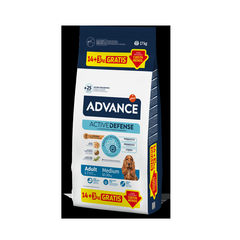 ADVANCE DOG MEDIUM ADULT 14+3 KG - KESKMISTE TÕUGUDE TÄISKASVANUD KOERTELE (KANA JA RIIS)