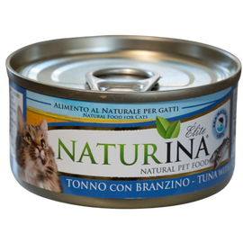 NATURINA ELITE TUNA KOOS MERIHAUGIGA 70G - KASSIDELE KONSERV TUNA JA MEREBASSIGA