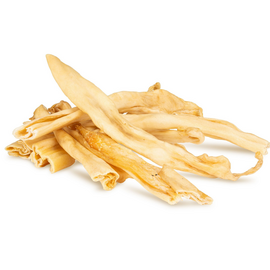 HAU & MIAU dog treat - rabbit skin strips, approx. 20–25 cm, 250 g - papildbarība suņiem, kaltētas truša ādas strēmelītes
