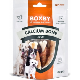 BOXBY CALCIUM BONE 100G - lisatoidu koeradele, kaltsiumluud kanalihaga