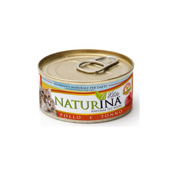 NATURINA ELITE MÄRG KANA KOOS TUUNIKA 70G - KONSERVI KASSIDELE (KANA KOOS TUUNIGA)