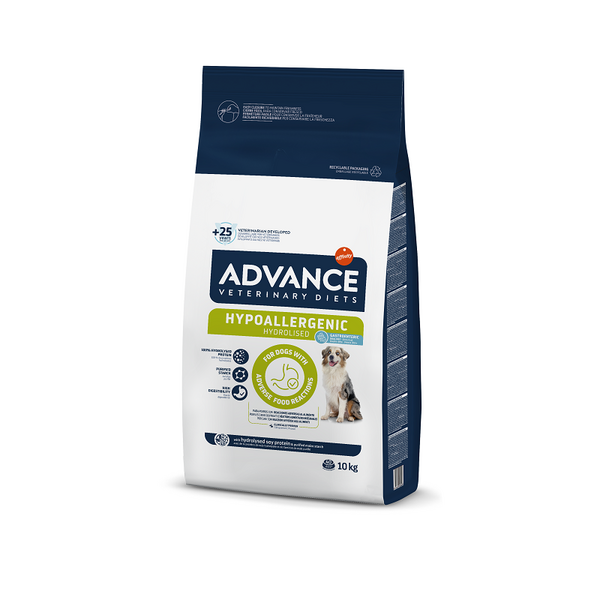 ADVANCE VETERINARY DIETS DOG HYPOALLERGENIC 10KG - TOIDUTALUMATUSE JA ALLERGIATEGA KOERTELE