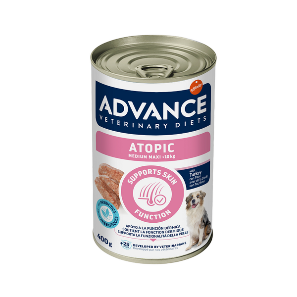 ADVANCE VETERINARY DIET DOG ATOPIC MED/MAXI 400G - KONSERV KESKMISE JA SUURTE TÕUGU KOERTELE, KEL ON ATOOPILINE DERMATIIT