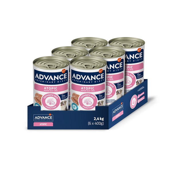 ADVANCE VETERINARY DIET DOG ATOPIC MED/MAXI 400G - KONSERV KESKMISE JA SUURTE TÕUGU KOERTELE, KEL ON ATOOPILINE DERMATIIT, 2 image