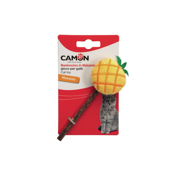 CAMON Pöördel. Kassidele Matatabi ja polüester (ananass/maasikas/arbuus) koos kassimõõdikuga, 14cm