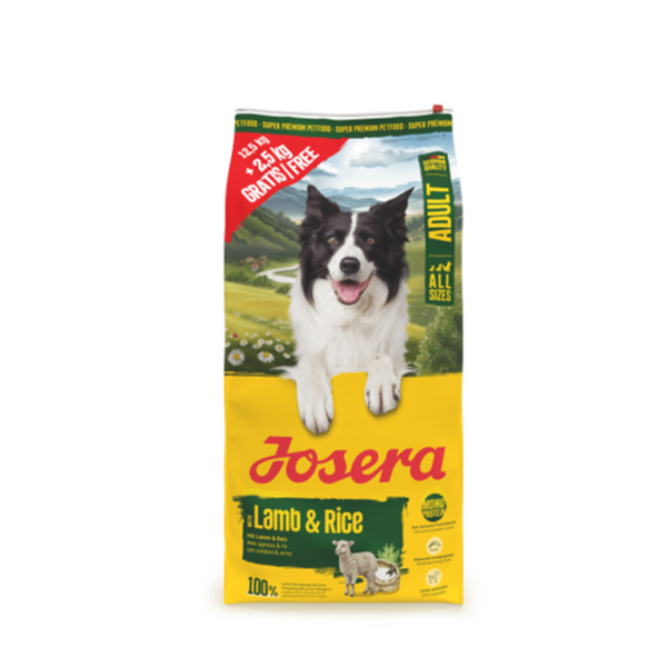 Josera Petfood AKTSIOON Josera SP koertele A/S Adult with Lamb&Rice 15 kg (12.5+2.5 kg)