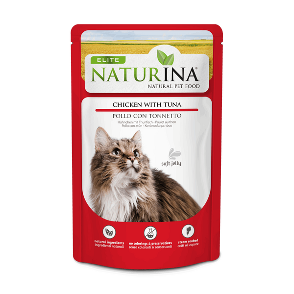 NATURINA ELITE NIISKE KANA TUUNIGA ŽELEES 70G - KONSERVEERITUD KASSIDELE (KANA TUUNIGA ŽELEES)
