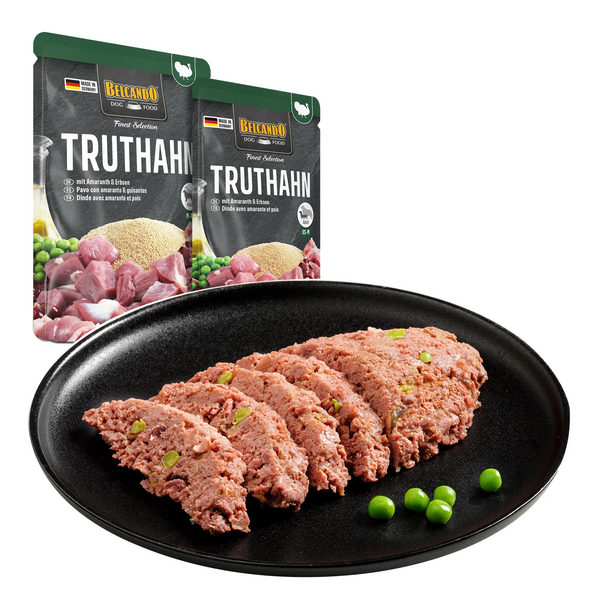 BELCANDO TURKEY WITH AMARANTH AND PEAS 300G - КОНСЕРВЫ ДЛЯ СОБАК С ИНДЕЙКОЙ, АМАРАНТОМ И ГОРОШКОМ