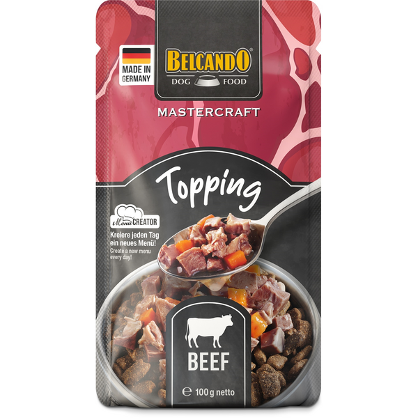BELCANDO MASTERCRAFT TOPPING BEEF WITH CARROTS 100G - КОНСЕРВЫ ДЛЯ СОБАК, изображение 3