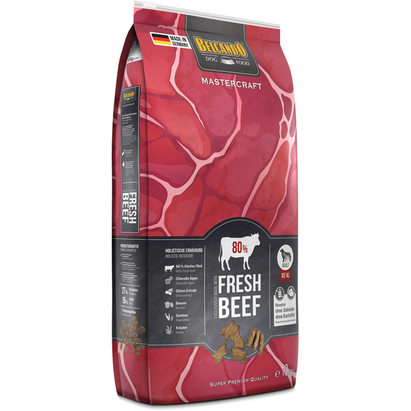 BELCANDO MASTERCRAFT VÄRSKE LOOMALIHA 10KG - KUIV KOERATOIDU LIHAVEISAGA, 4 image