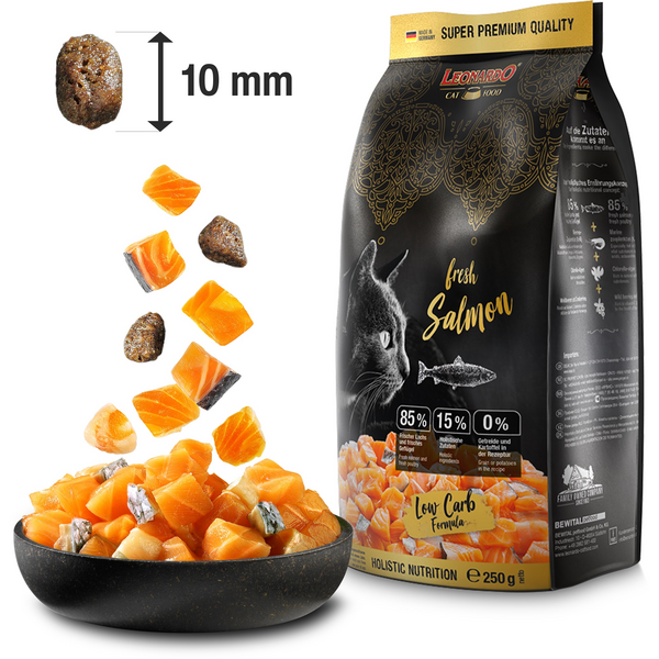 LEONARDO ADULT FRESH SALMON 250G - БЕЗЗЕРНОВОЙ КОРМ ДЛЯ КОШЕК С ЛОСОСЕМ, изображение 3