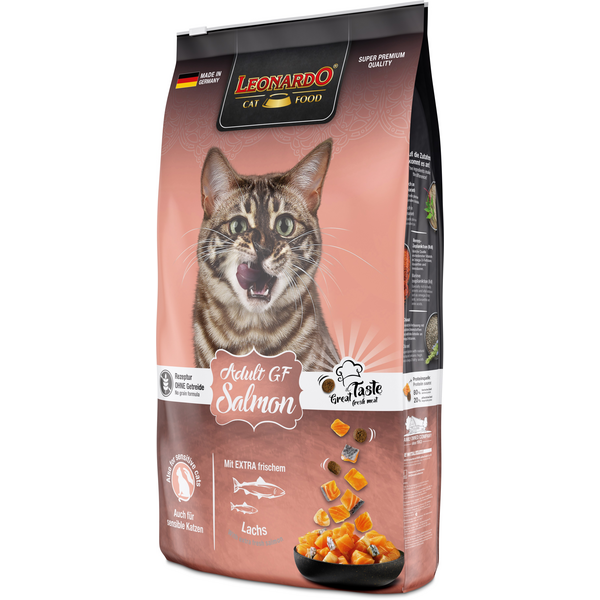 LEONARDO ADULT GF SALMON 7.5KG - БЕЗЗЕРНОВОЙ КОРМ ДЛЯ КОШЕК С ЛОСОСЕМ, изображение 2