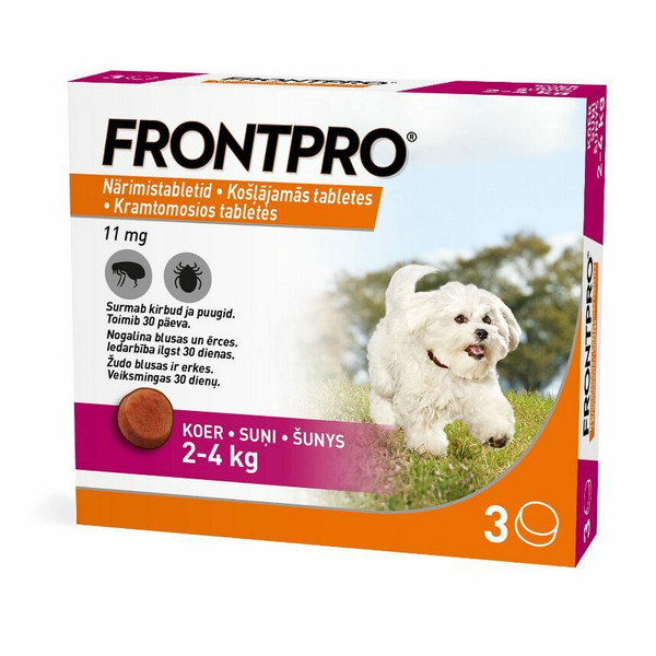 FRONTPRO 11MG KOŠĻ TABL SUŅIEM (2-4KG) S N1 (1 tablete)