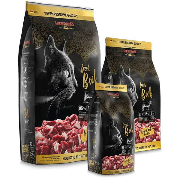 LEONARDO ADULT FRESH BEEF 250G - БЕЗЗЕРНОВОЙ КОРМ ДЛЯ КОШЕК С ГОВЯДИНОЙ И МЯСОМ ПТИЦЫ, изображение 2