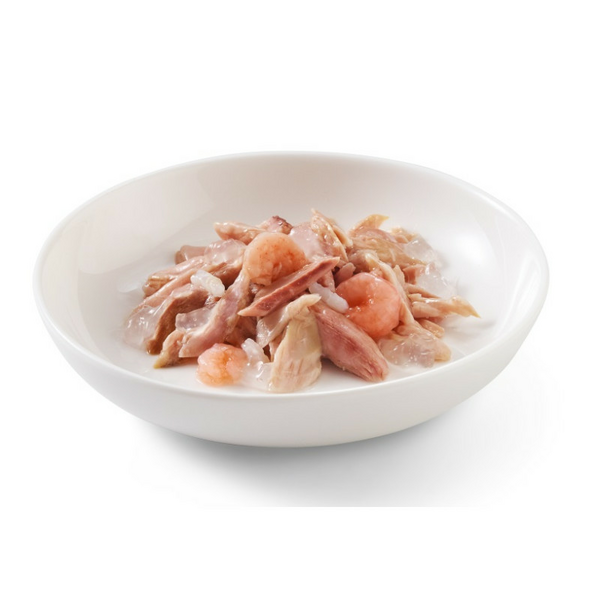 Schesir Cat Tuna with Shrimps in Jelly 85g - полноценное питание - тунец и креветки в желе, изображение 2