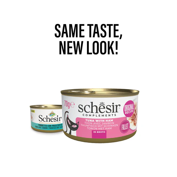 Schesir Cat Tuna koos singiga puljongis 70g - Tuncis ar šķiņķi buljonā, 2 image