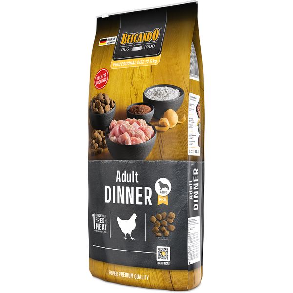 BELCANDO ADULT DINNER 22.5KG - Для собак средних и крупных пород с нормальным уровнем активности, изображение 3