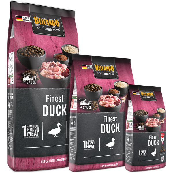 BELCANDO FINEST DUCK 12.5KG - KUIVA TOIT NORMAALSE AKTIIVSUSEGA KOERTELE, 4 image