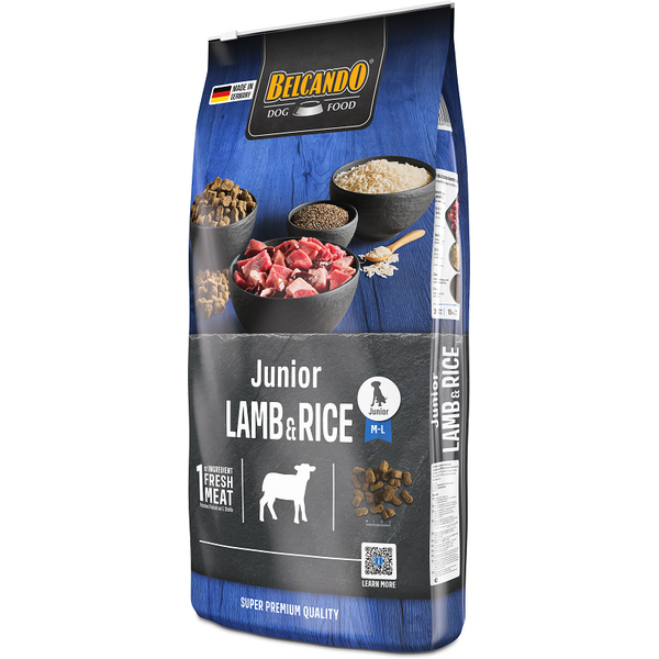 BELCANDO JUNIOR LAMB&RICE 12.5KG - Для щенков крупных и средних пород ягненок с рисом, изображение 3