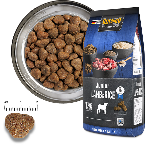 BELCANDO JUNIOR LAMB&RICE 12.5KG - Для щенков крупных и средних пород ягненок с рисом