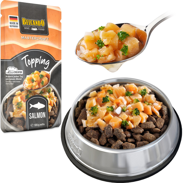 BELCANDO MASTERCRAFT TOPPING SALMON WITH BROCCOLI 100G - КОНСЕРВЫ ДЛЯ СОБАК