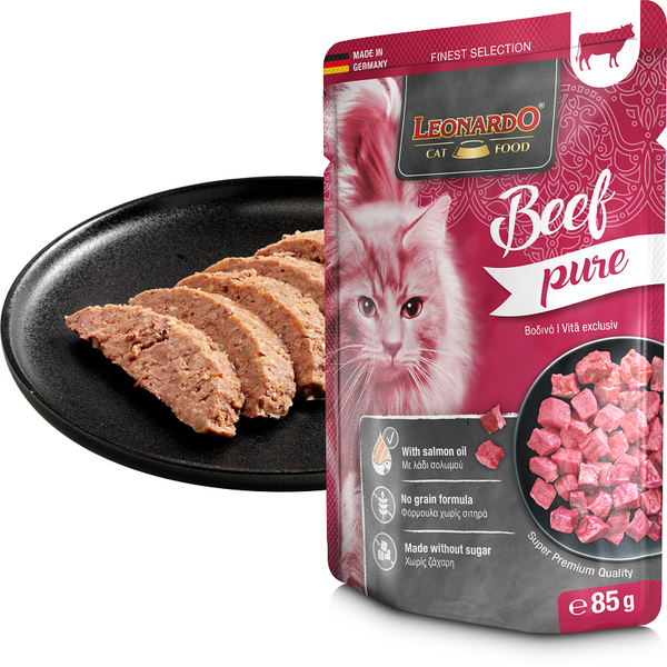 LEONARDO märgtoit kassidele veiselihaga 85 g