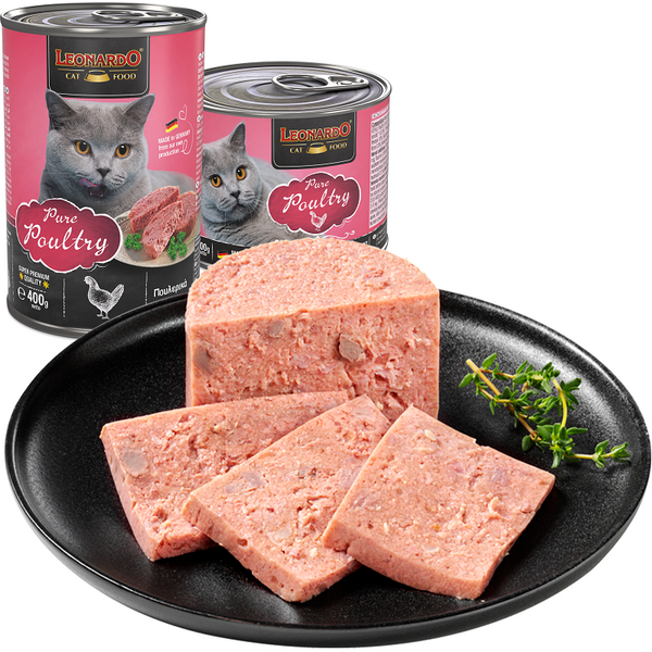 LEONARDO märgtoit kassidele linnulihaga 200 g