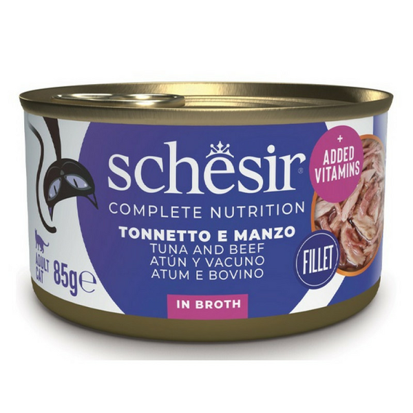 SCHESIR Cat Tuna with Beef Fillets 85g - tuunikala ja veisefilee želees