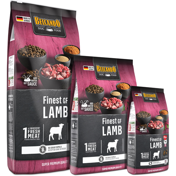 BELCANDO FINEST GF LAMB 1KG - KÕIKIDE TÕUGUDE KOERTELE (LAMBALIHA JA RIISE), 2 image