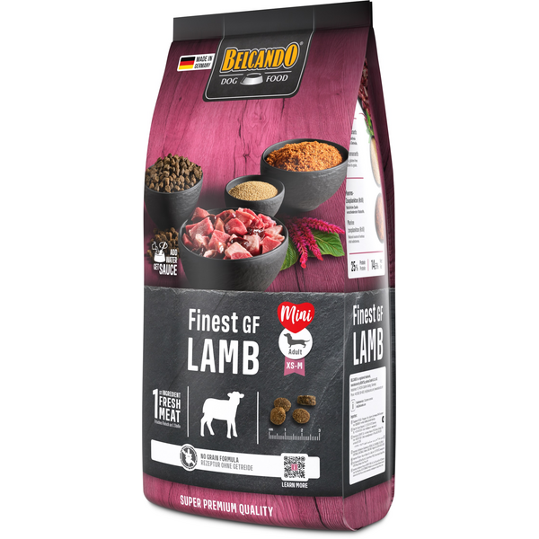 BELCANDO FINEST GF LAMB 1KG - KÕIKIDE TÕUGUDE KOERTELE (LAMBALIHA JA RIISE), 3 image