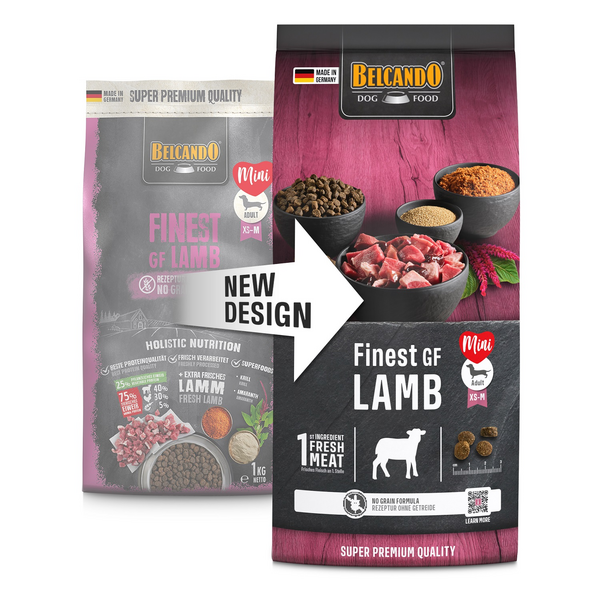 BELCANDO FINEST GF LAMB 1KG - KÕIKIDE TÕUGUDE KOERTELE (LAMBALIHA JA RIISE), 4 image