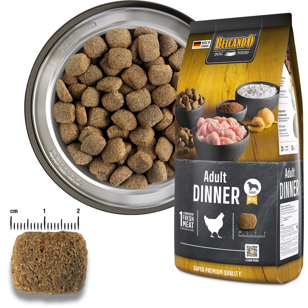 Belcando Adult Dinner 12.5 kg - Keskmise ja suure tõuga koertele normaalse aktiivsuse tasemega
