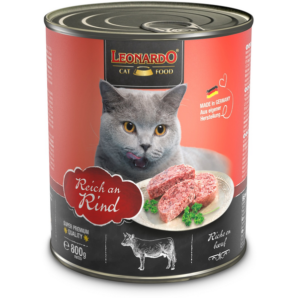 LEONARDO CAT BEEF 800G - MITRĀ BARĪBA KAĶIEM AR LIELLOPU GAĻU, 2 image