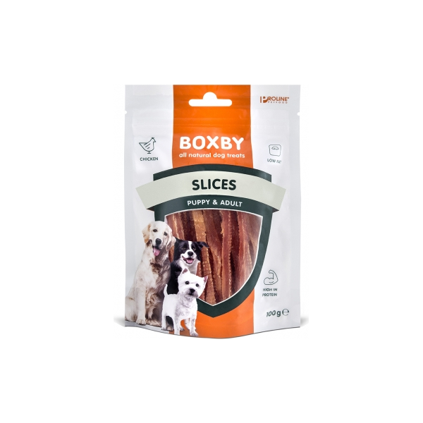 BOXBY LOIKUD KOERTELE 100G - täiendav toit täiskasvanud koertele, kana lihast.